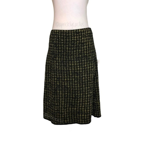 NWT Black Gold Harvest Moon Knit Skirt Kasper New - Picture 3 of 9